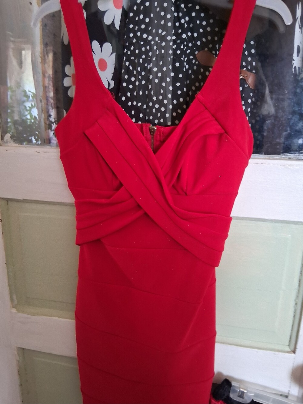 T by Alexander Wang Red Twist-Front Mini Dress